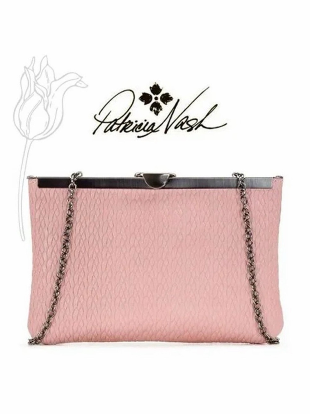 Patricia Nash Twisted Woven Embossed Asher Frame Clutch